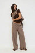 Comfy low sweatpants - Lt greymelange