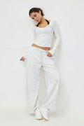Barrel sweatpants - Lt grey melange