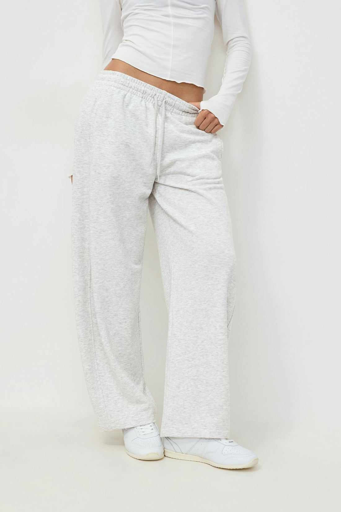 Barrel sweatpants - Lt grey melange