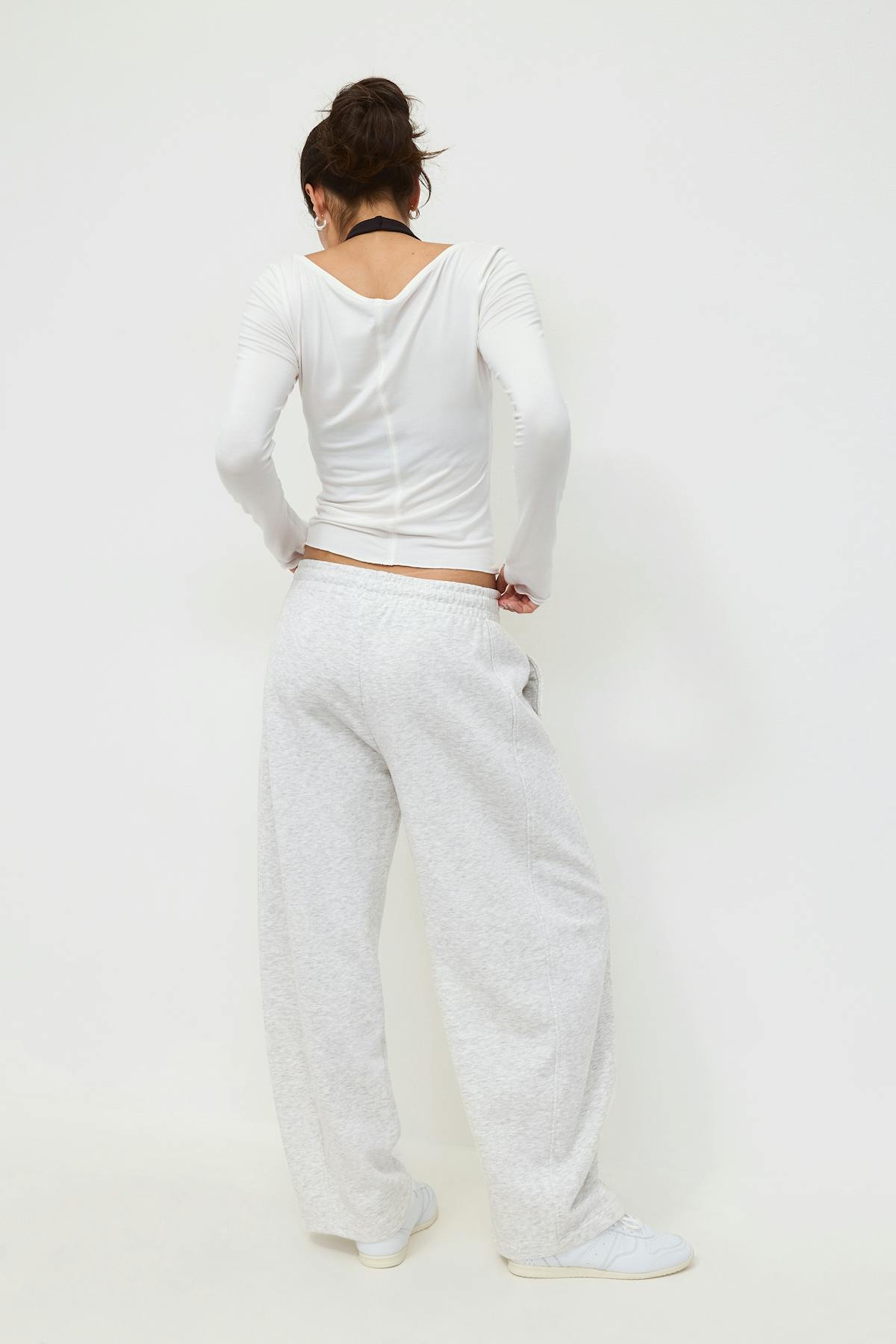 Barrel sweatpants - Lt grey melange