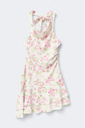 Halterneck mini dress - Flower aop