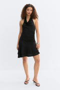 Halterneck mini dress - Flower aop