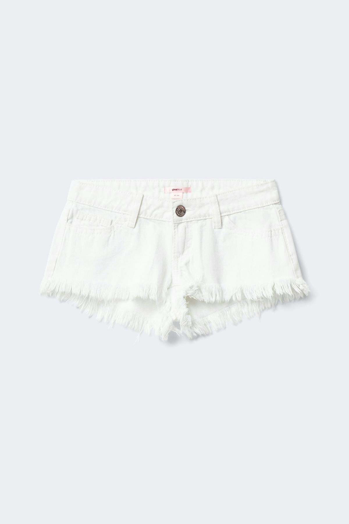 14+ slay low denim shorts - Gris clair