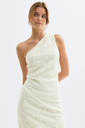 3d one shoulder top - Marshmallow
