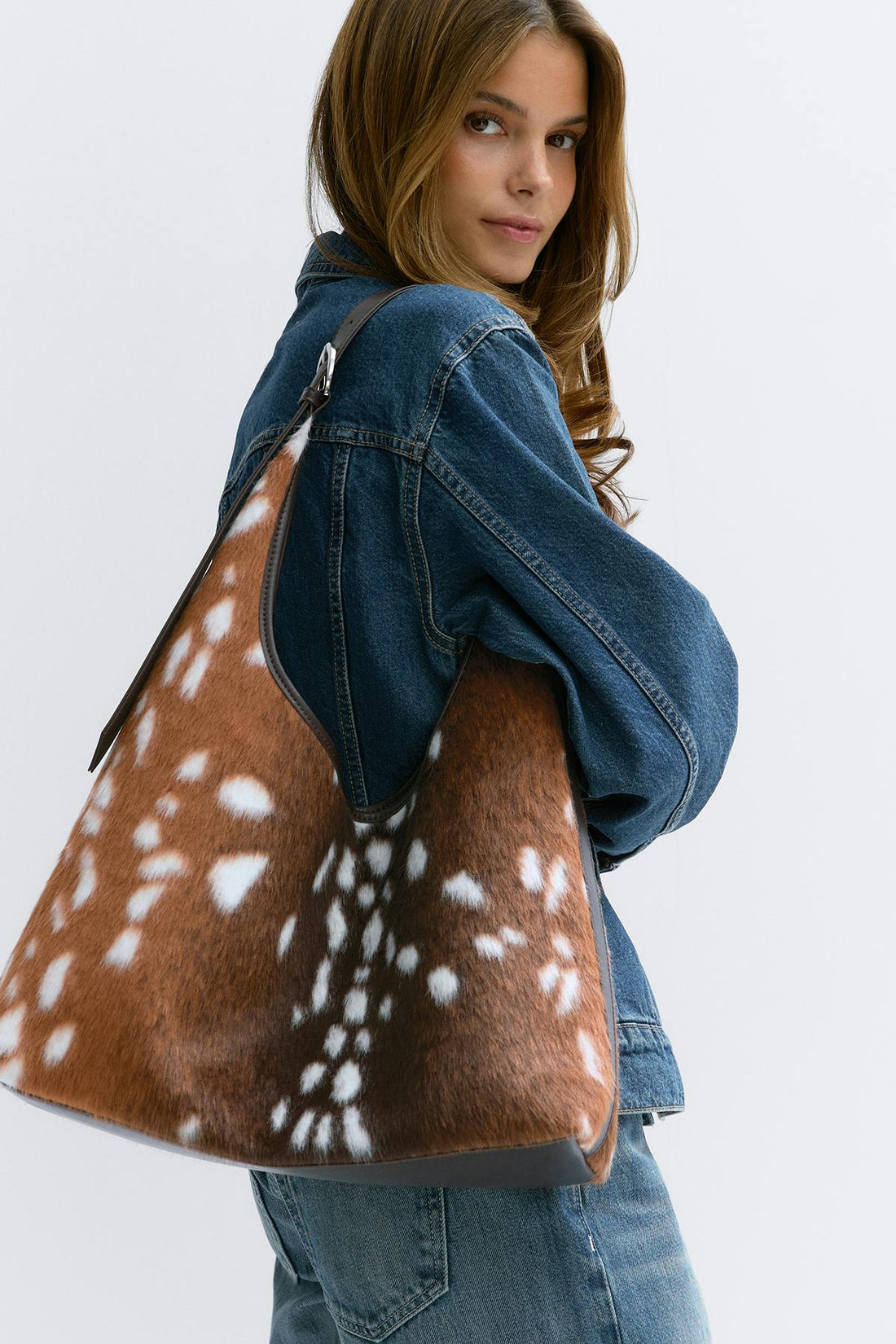 Hair - on shoulder bag - Multi brown