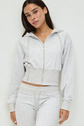 Slim fit zip hoodie - Peacoat