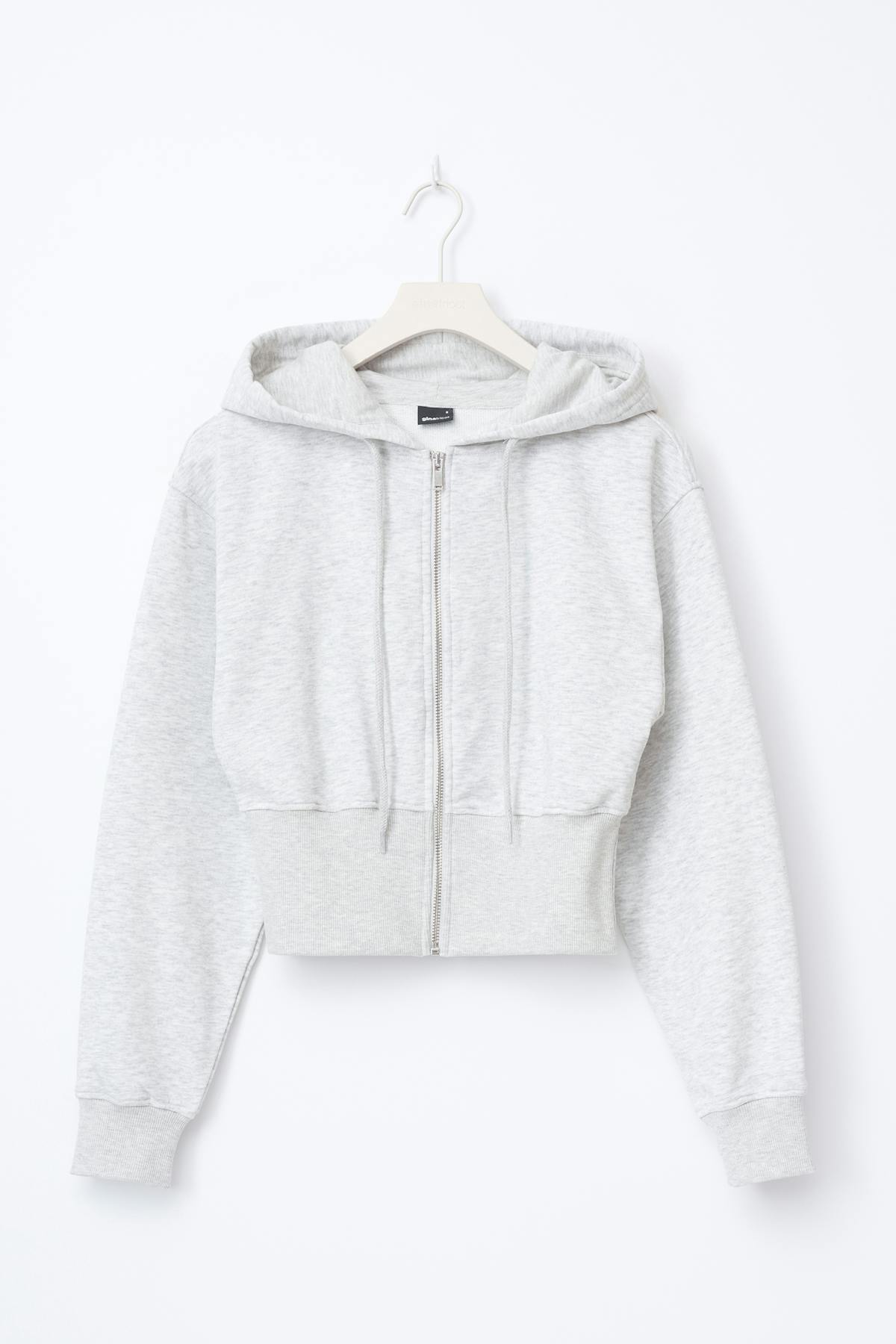 Slim fit zip hoodie - Peacoat