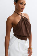 Halterneck tie top - Vert clair