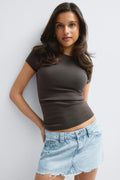 14+ slay low denim skirt - Bleu clair