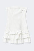 14+ jeanqueen frill dress - Blanc