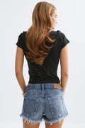 Glow low denim shorts - Bleu clair