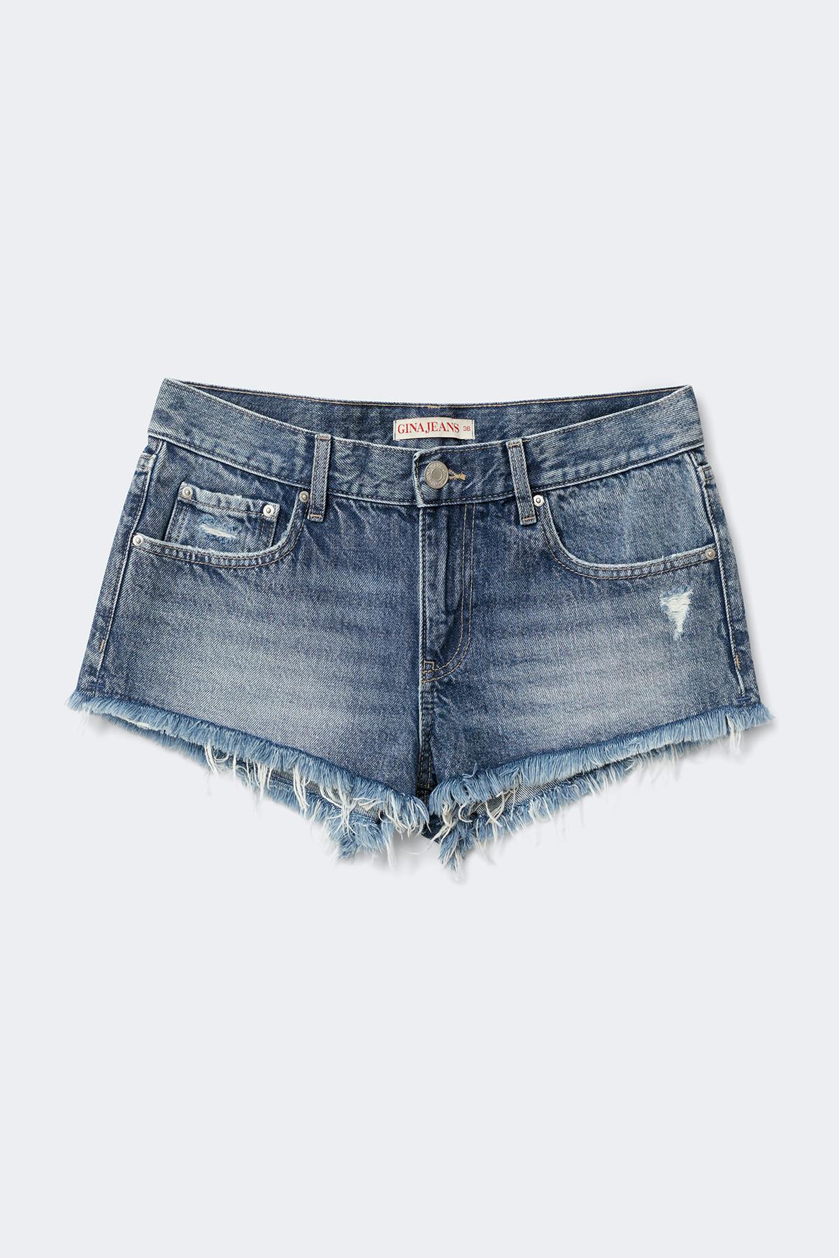 Glow low denim shorts - Bleu clair