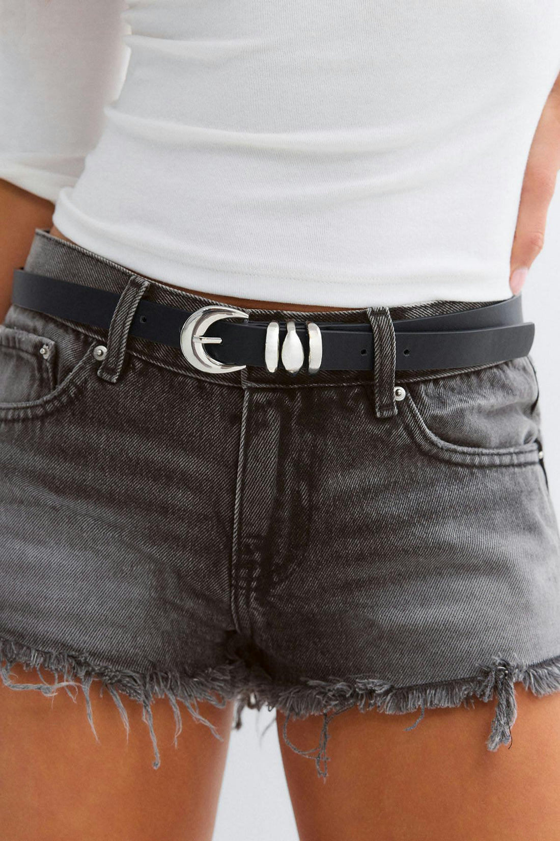 Glow low denim shorts - Offblack