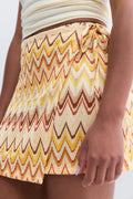 Multi colour mini wrap skirt - Multi stripe