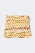 Multi colour mini wrap skirt - Multi stripe