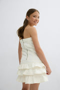 Y jeanqueen smock dress - Blanc