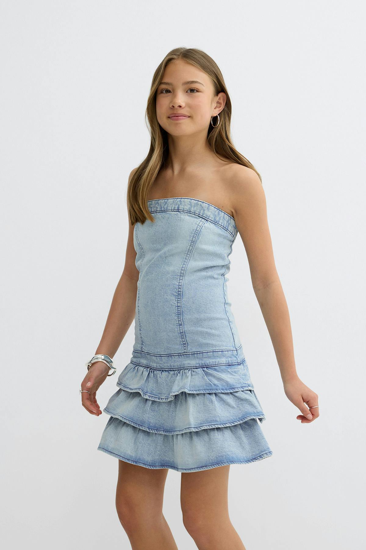 Y jeanqueen smock dress - Blanc