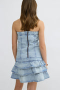 Y jeanqueen smock dress - Blanc