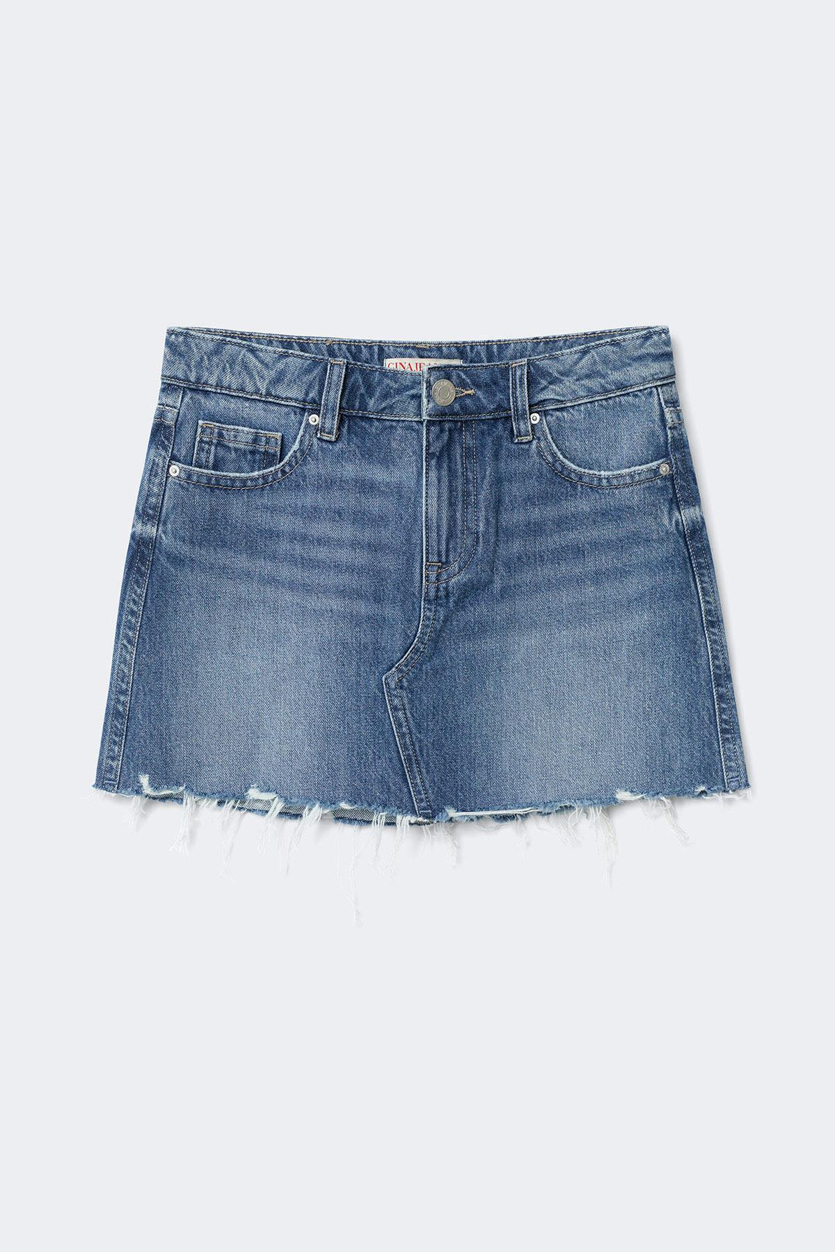 Blue crush denim skirt - Bleu