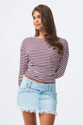 14+ pleated low denim skirt - Dusty blue