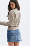 Glow low mini skirt - Bleu