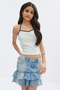Y denimdoll frill skirt - Bleu clair