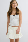 Y jeanova frill denim skirt - Bleu clair