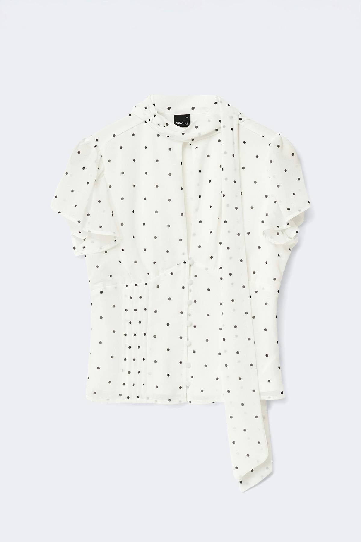 Sheer blouse - Dot print