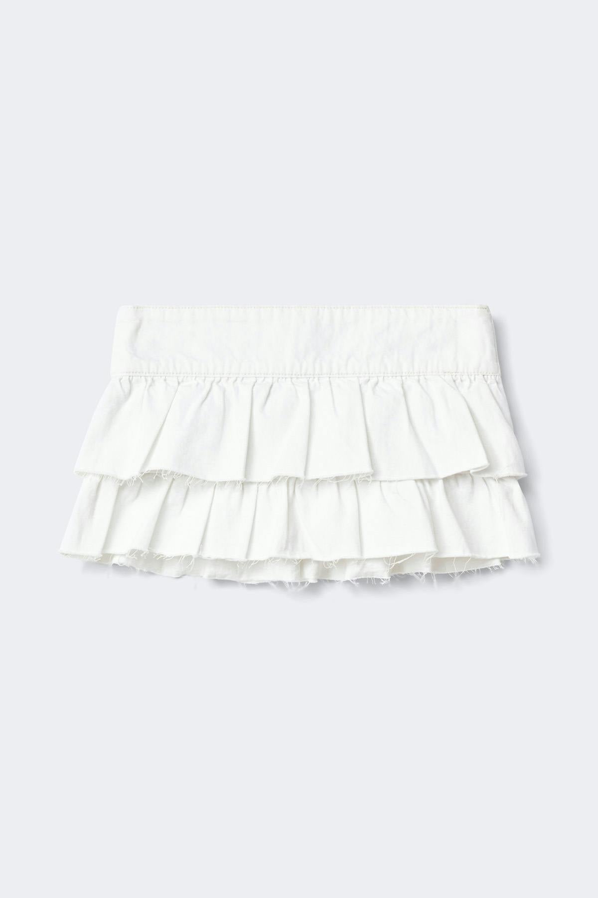 14+ bluebabe denim skirt - Blanc