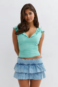 14+ bluebabe denim skirt - Bleu clair