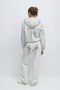 Y printed low sweatpants - Lt greym/print