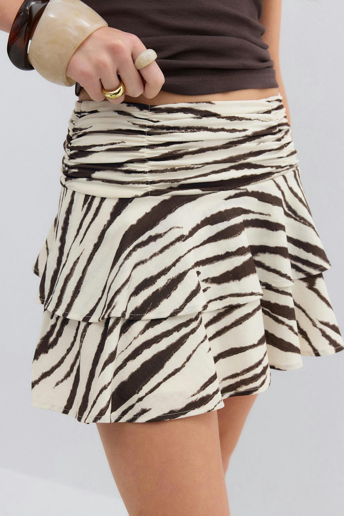 Mini frill skirt - Blanc
