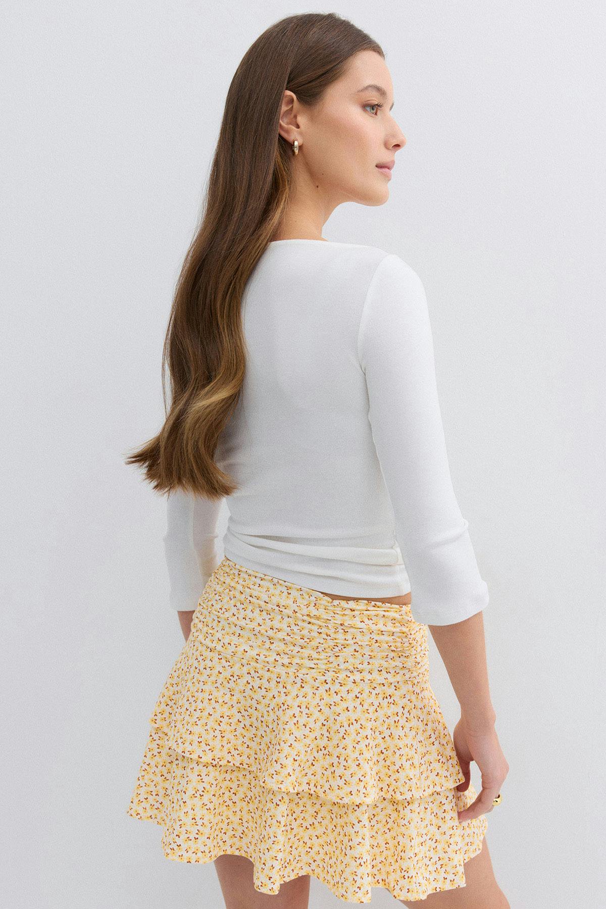 Mini frill skirt - Blanc