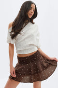 Mini frill skirt - Pink ditsy