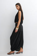 Flowy knitted skirt - Noir