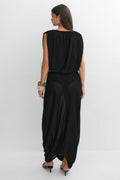 Flowy knitted skirt - Noir
