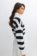 Knitted zip cardigan - Knit white
