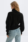 Knitted zip cardigan - Noir