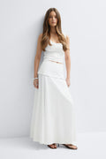 Dropped waist skirt - Blanc cassé