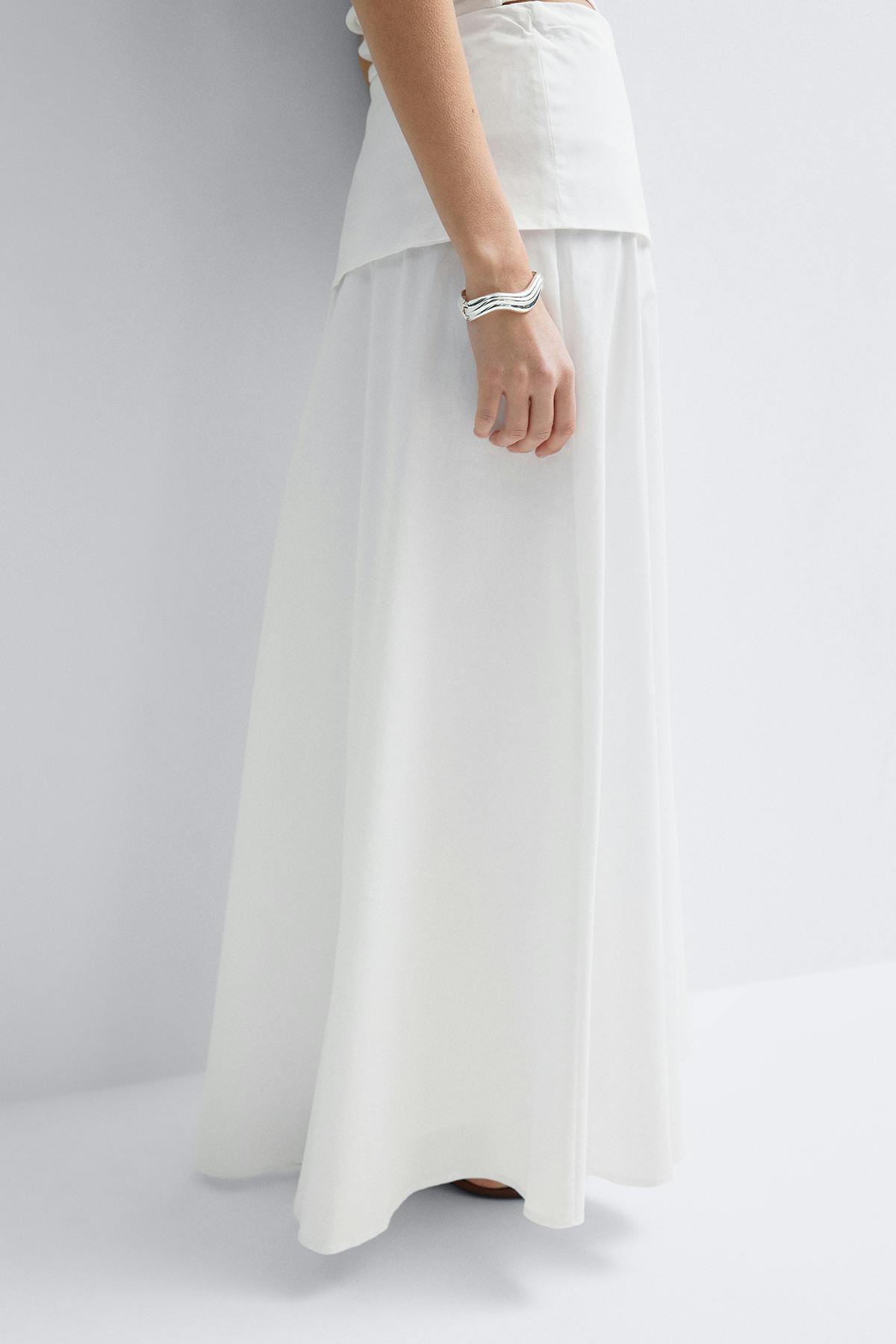 Dropped waist skirt - Stripe