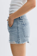 Blue crush denim shorts - Blue w destroy
