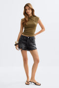 Blue crush denim shorts - Blanc cassé
