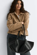 Strap handle tote bag - Noir