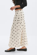 Chiffon skirt - Creme/dot