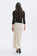 Chiffon skirt - Creme/dot