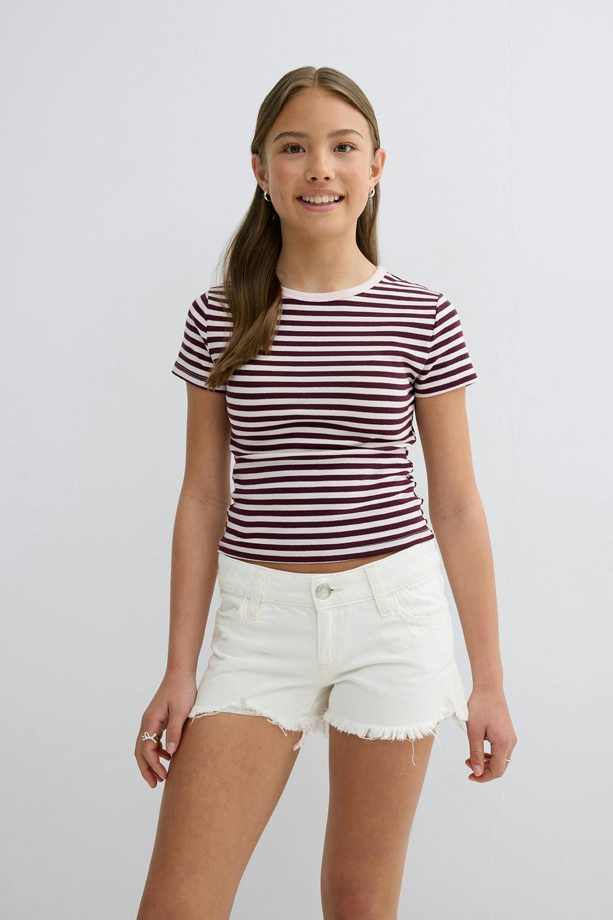 Y jeanique low denim shorts - Bleu clair