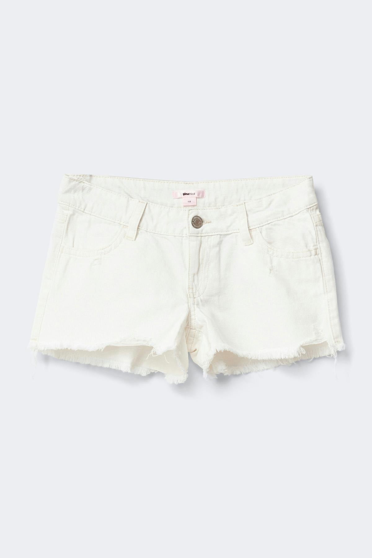 Y jeanique low denim shorts - Bleu clair