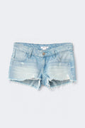 Y jeanique low denim shorts - Bleu clair