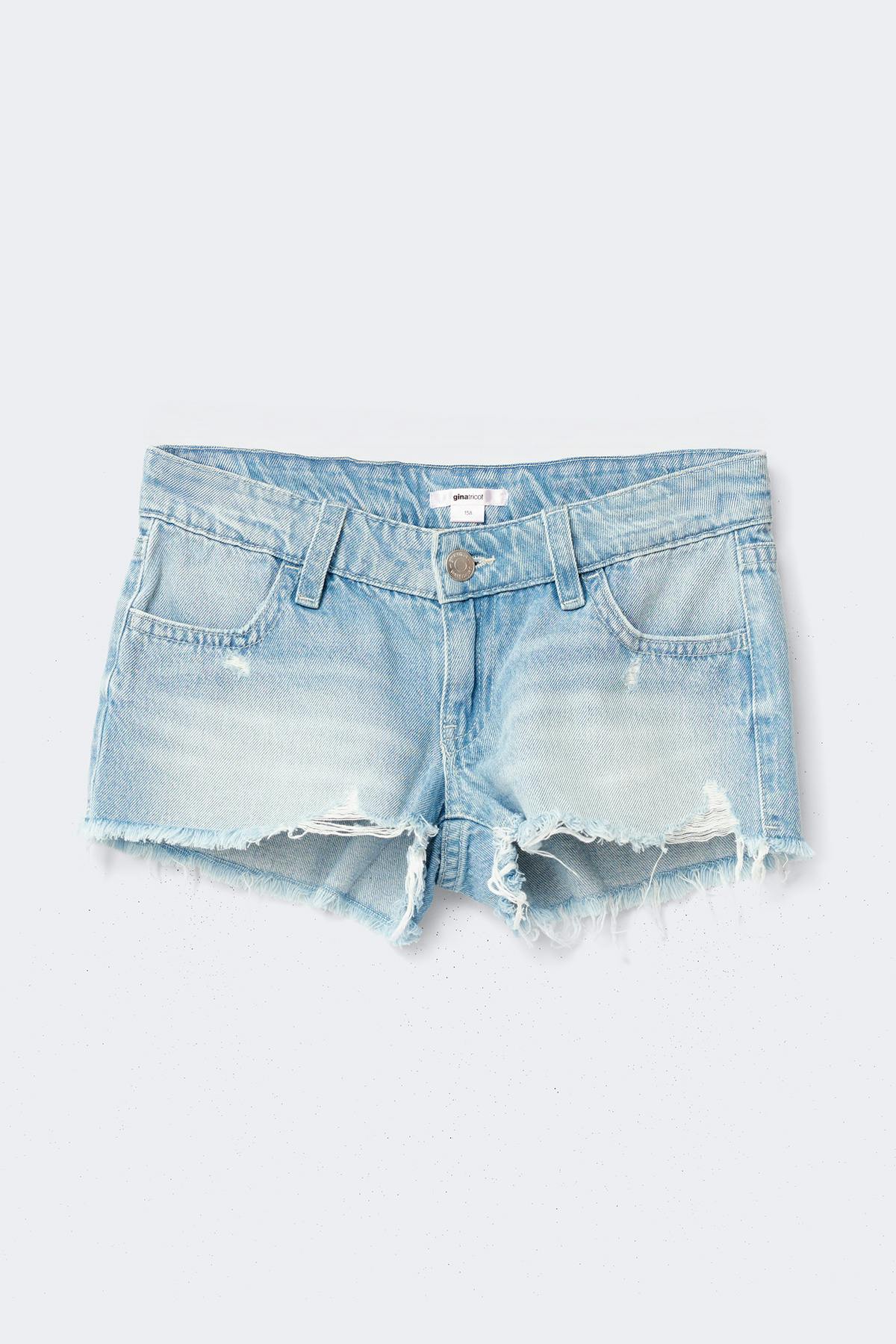 Y jeanique low denim shorts - Bleu clair
