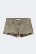 Y jeanique low denim shorts - Vert